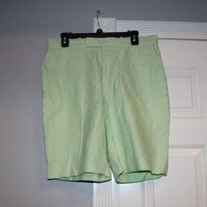 Mint green polo shorts